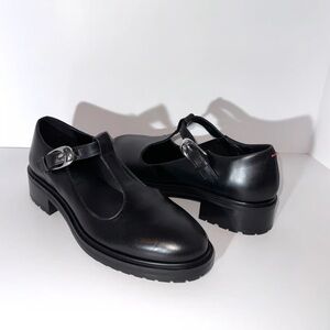 Aeyde Women's Black Leather Flats